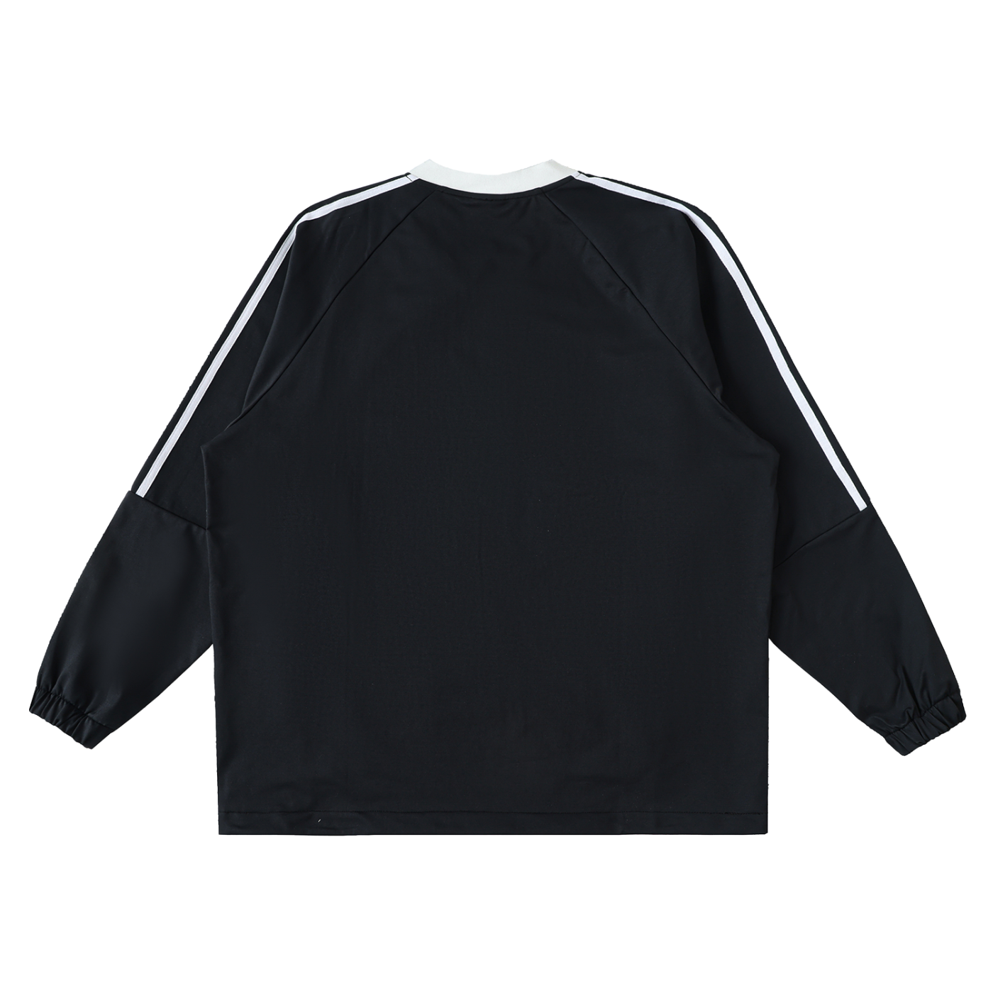 Contrast John by ODMPOD, a stylish men's shirt in black and white with bold contrast details, displayed on a hanger.