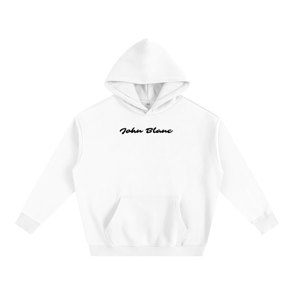 FLEECED WHITE HOODIE