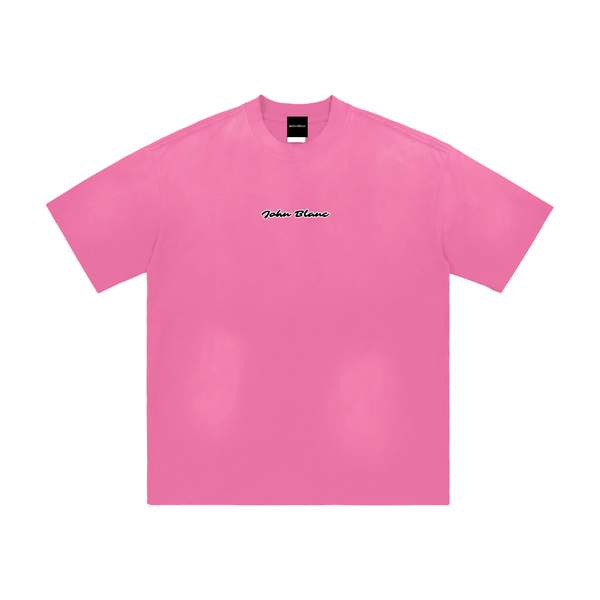 JOHN BLANC — Hand Frayed Sunfade Tee, pink