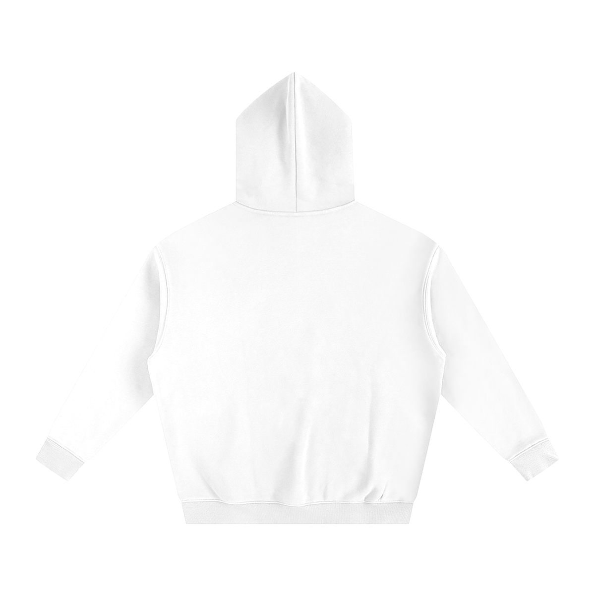 FLEECED WHITE HOODIE